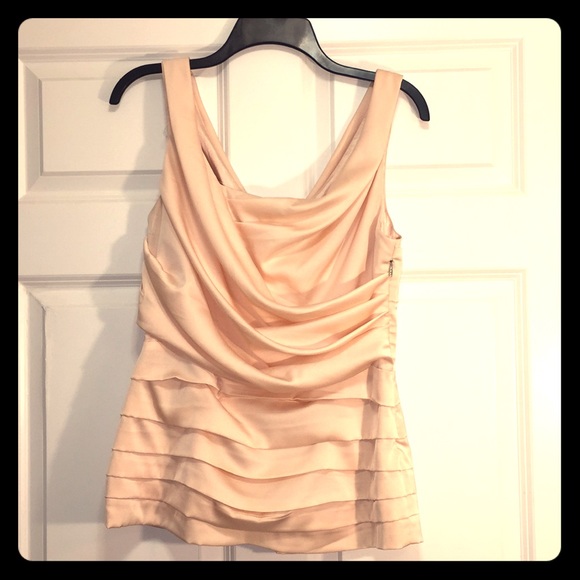 Express Tops - Express Peach M Dressy Top Polyester-Spandex Blend